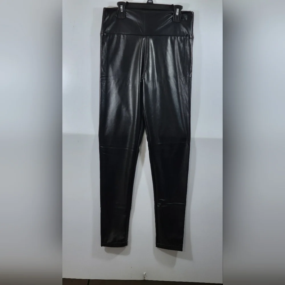 Women'sJimilaka Black Small Faux Leather Pants - Picture 1 of 6